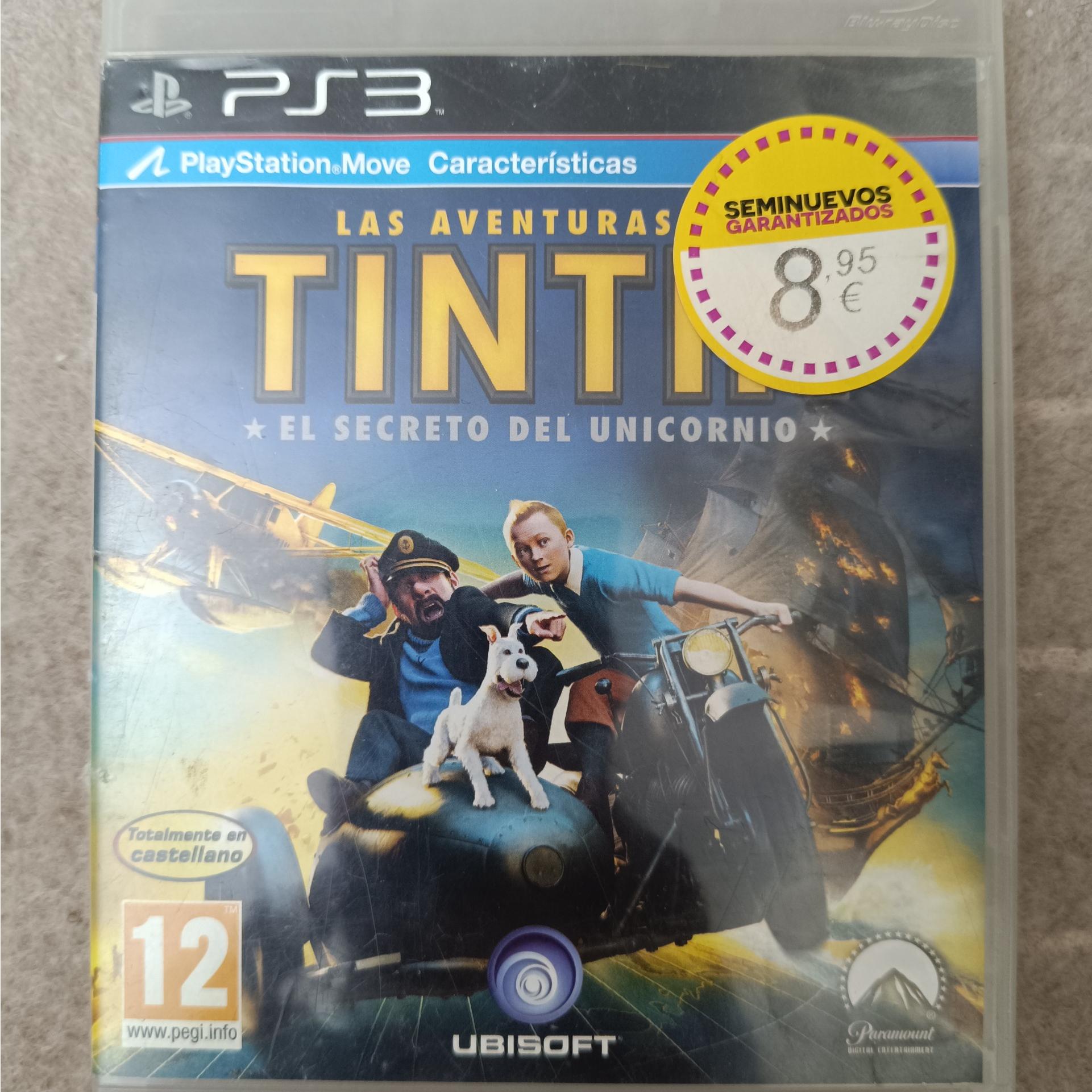 دیسک TIN TIN برای پلی 3 PS3 پک کامل با دفترچه