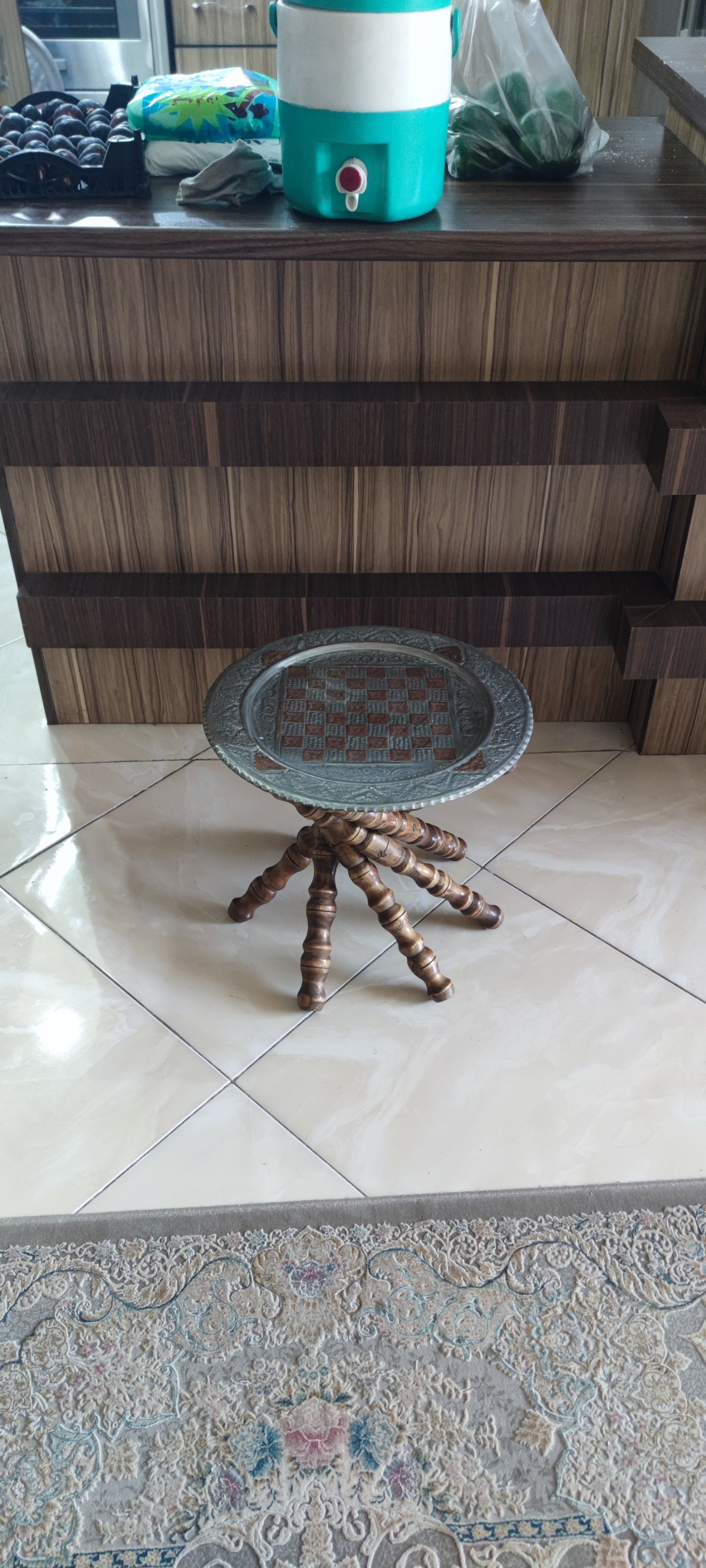 سینی مسی قلم زنی دستی