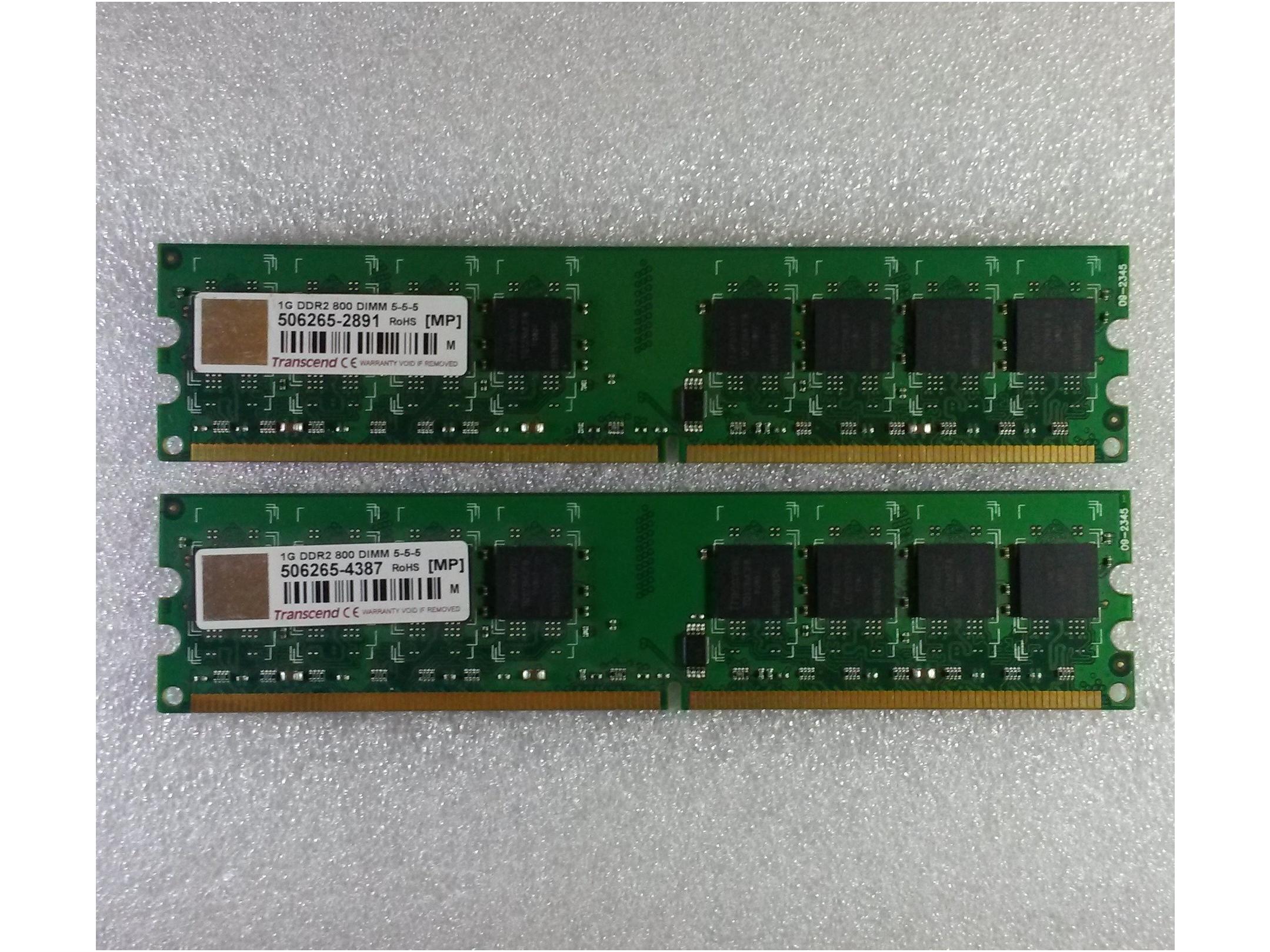 RAM DDR2 TRANSCEND 2G DUAL