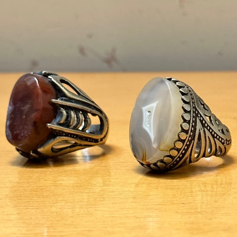 2 عدد انگشتر نقره قدیمی