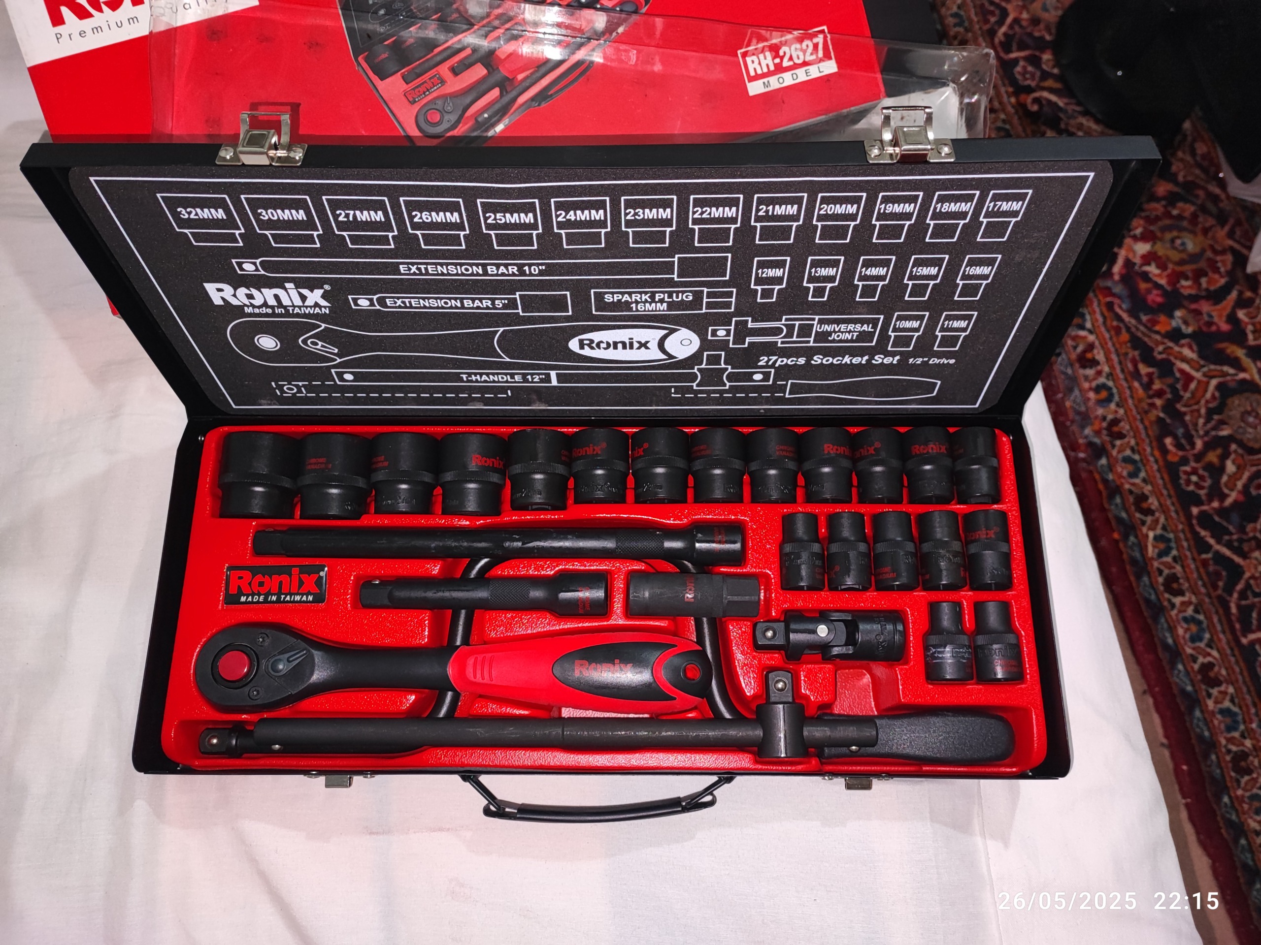 بکس 1/2 اینچ فشار قوی رونیکس تایوانی مدل RH - 2627
