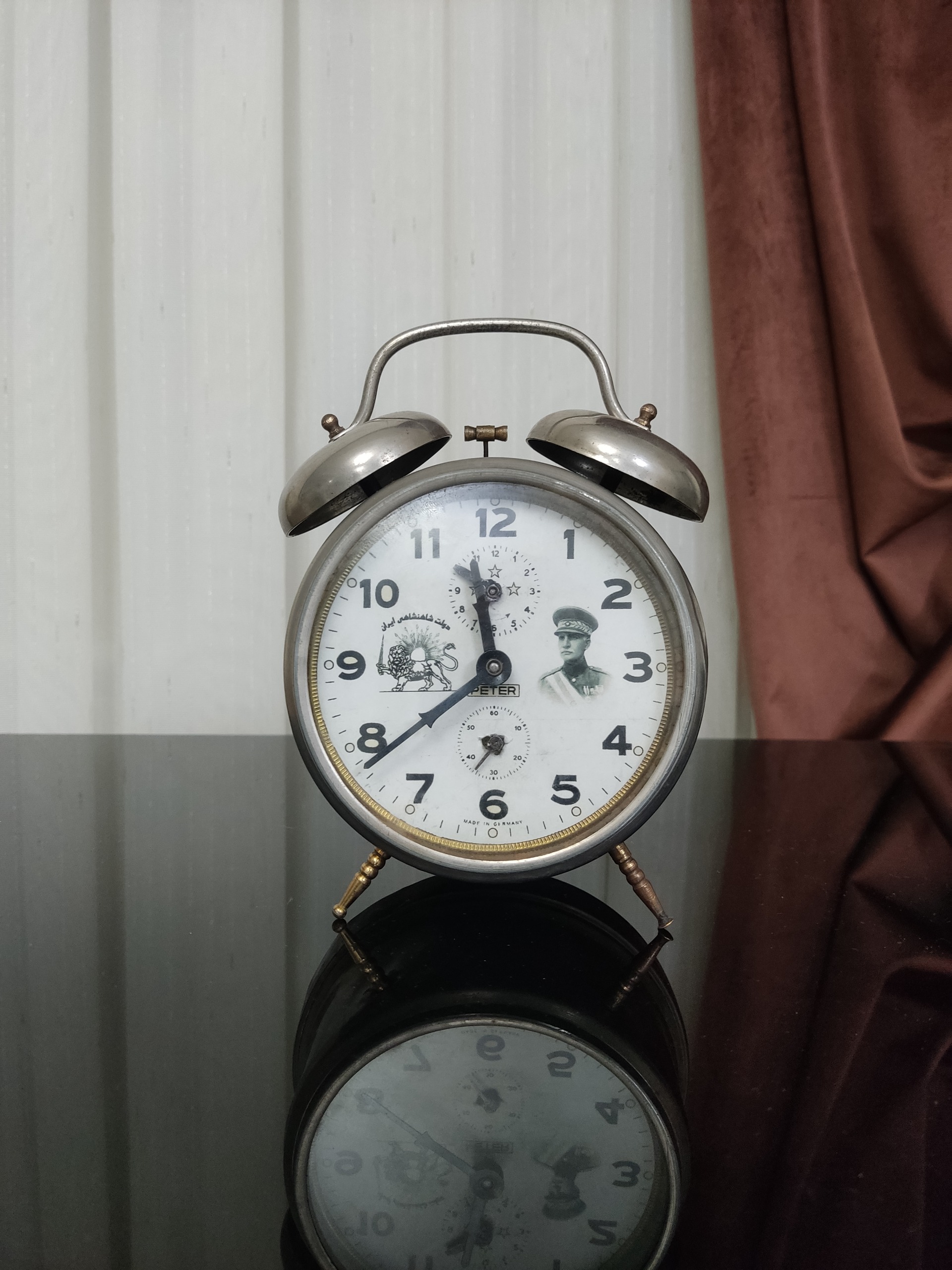 ساعت کوکی پیتر آلمانی آنتیک با عکس پهلوی