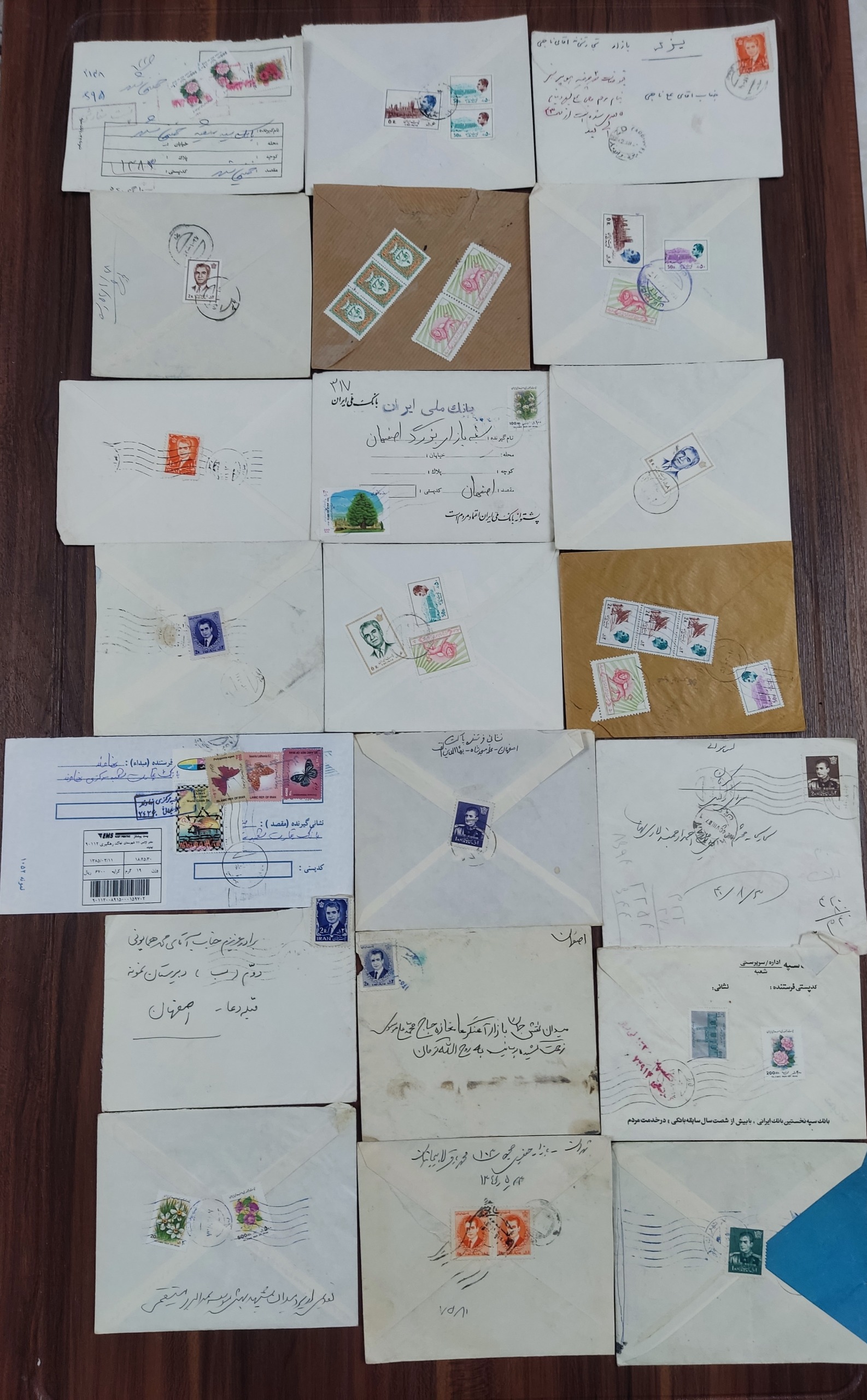 60 پاکت نامه کلکسیونی از پهلوی تا اوایل جمهوری