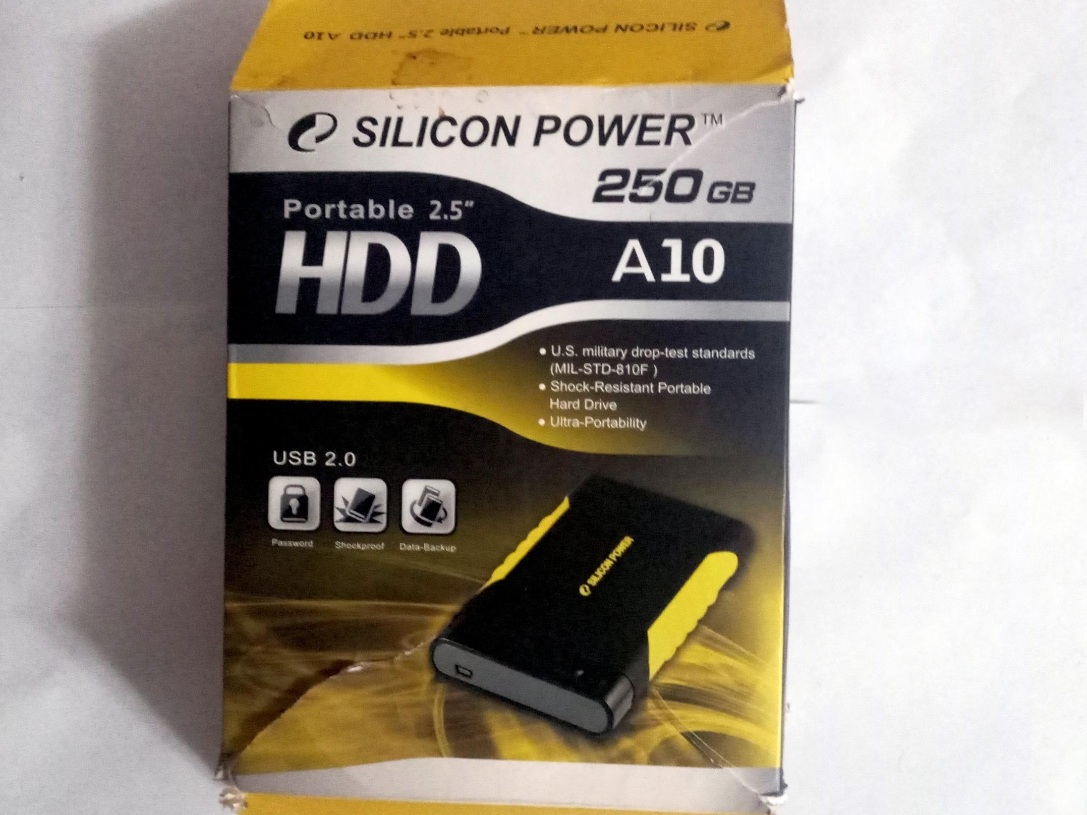 هارد اکسترنال GB 250 اصلی سیلیکون پاور در حد نو