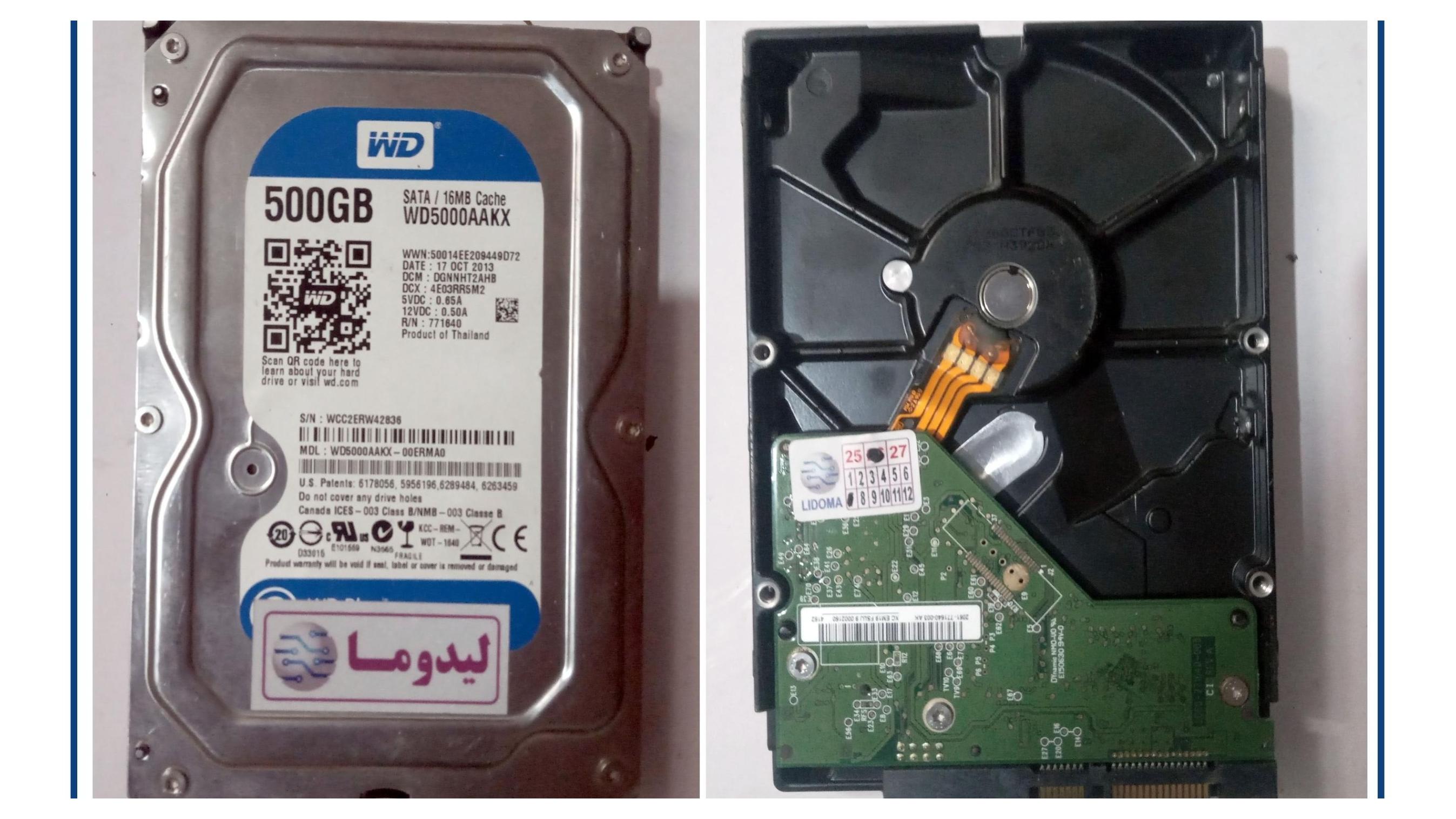 هارد 500 نو مدل وسترن دیجیتال blue