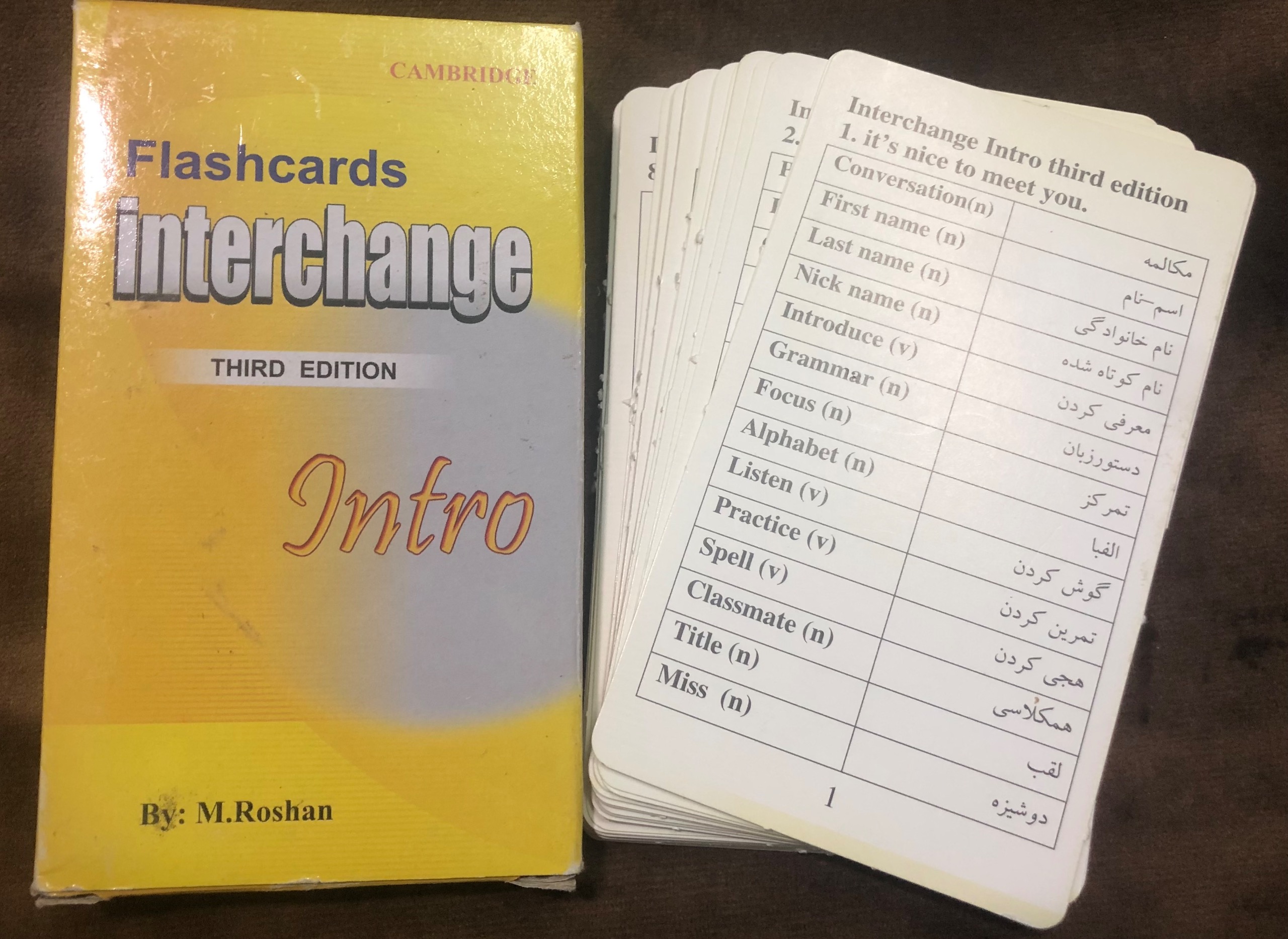 فلش کارت زبان interchange