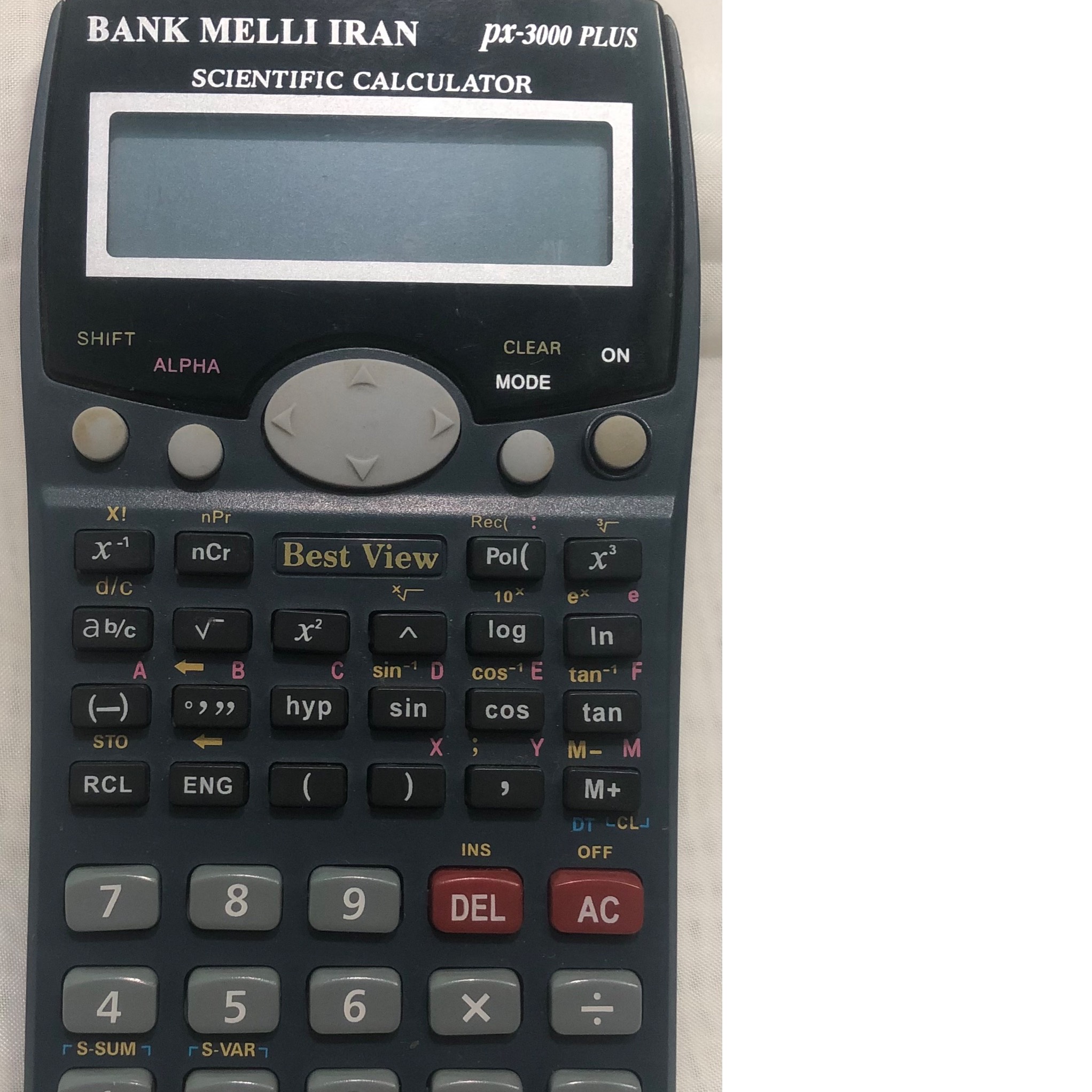 ماشین حساب مهندسی bank Melli p..3000 plus