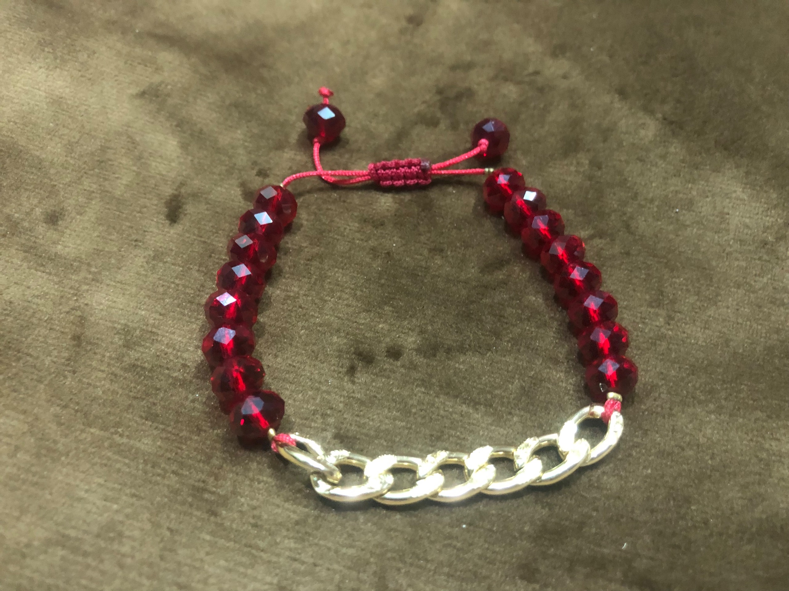 دستبند کریستال سرمه ای