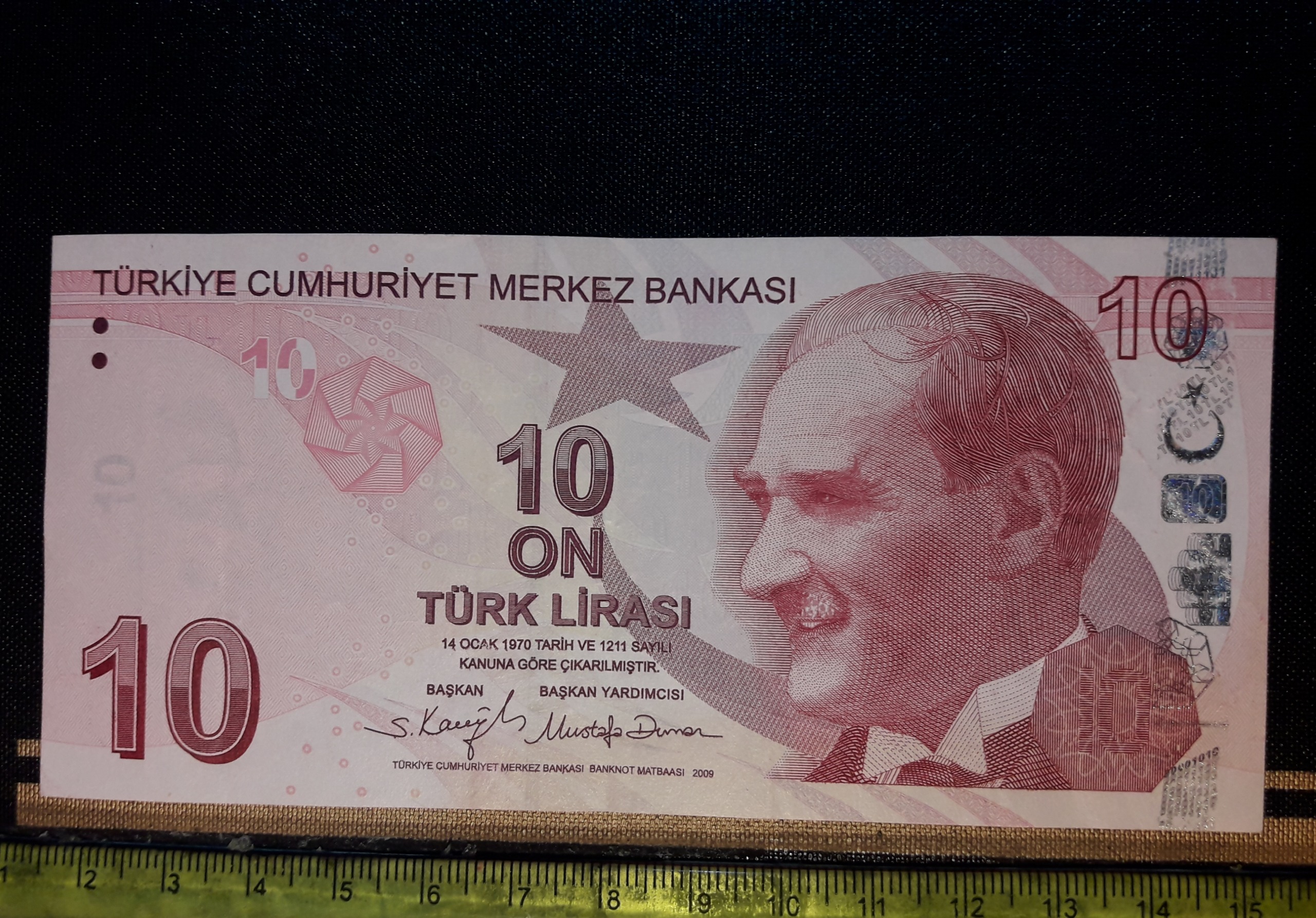 اسکناس کلکسیونی 10 لیره ترکیه 2009