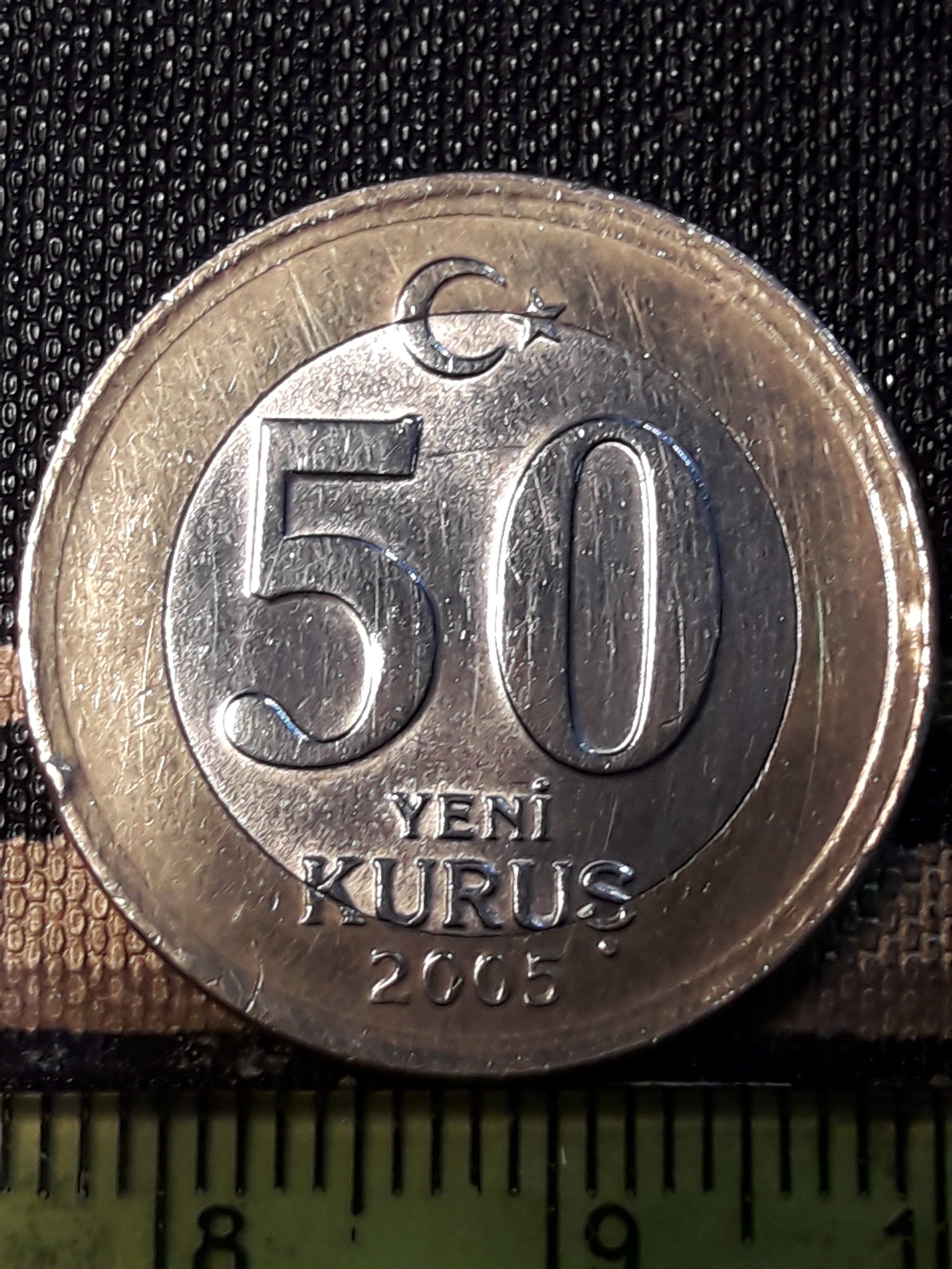 سکه کلکسیونی 50 گروش ترکیه قدیم 2005 کد 287