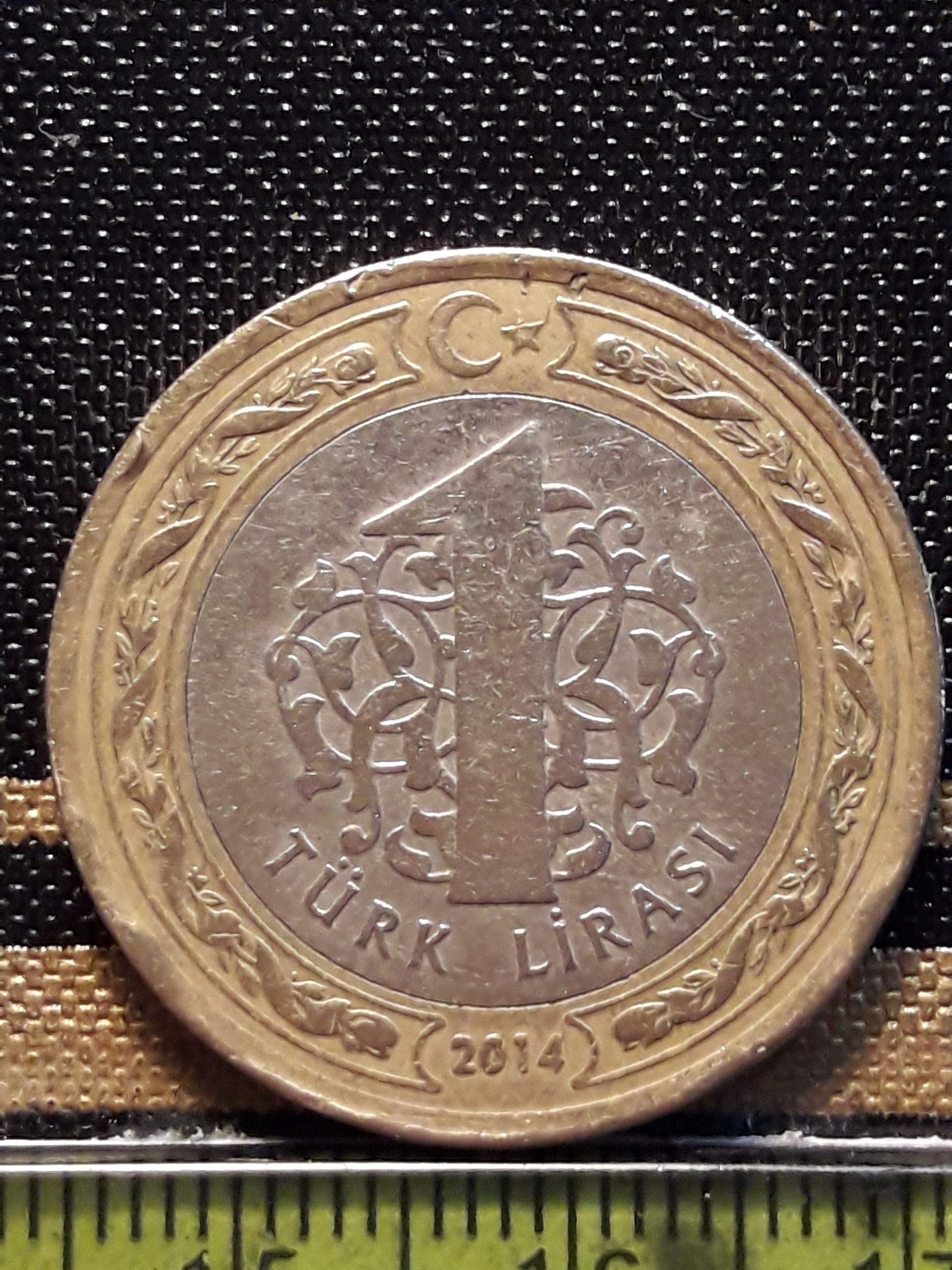 سکه کلکسیونی بایمتال 1 لیر ترکیه 2014 کد 297