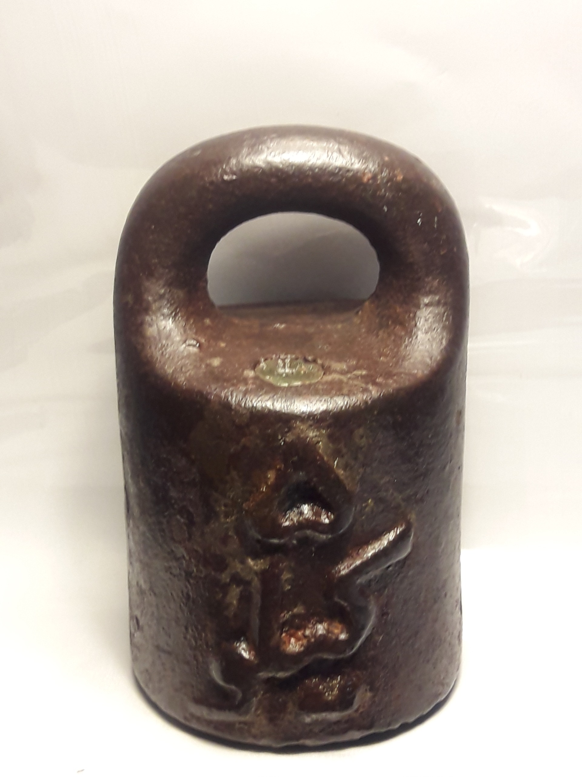 وزنه کلکسیونی قدیمی ترازو سنتی 5 کیلو حروفی ر