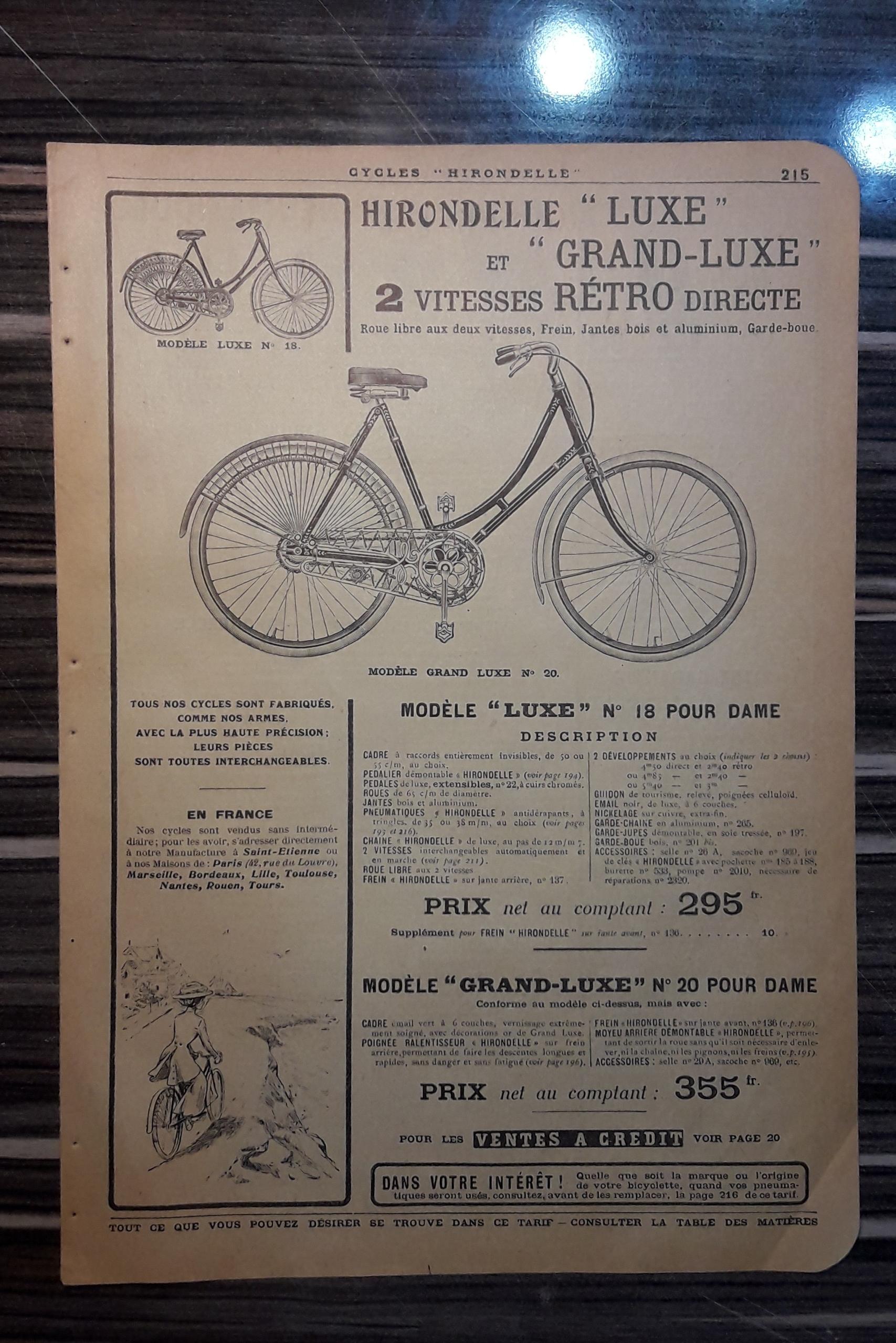 قدمت 115 سال برگه تبلیغاتی دوچرخه فرانسوی