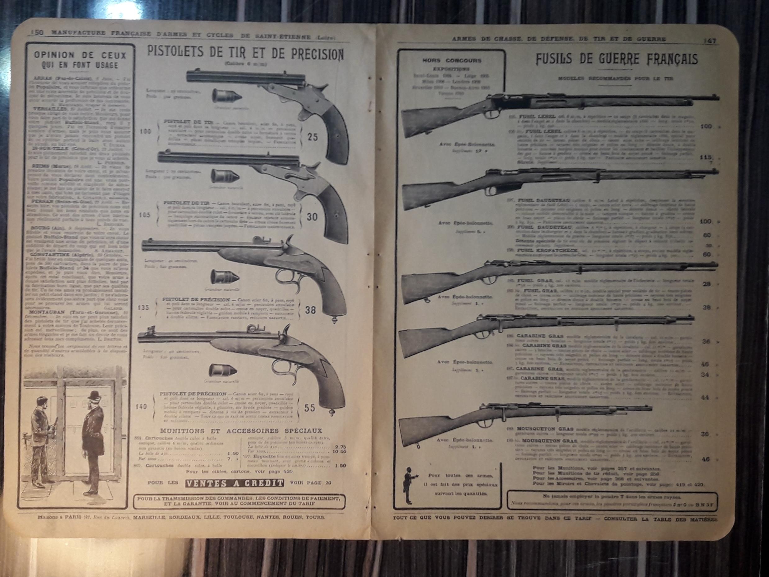 برگه تبلیغاتی قدمت 115 سال اسلحه کمری وشکاری
