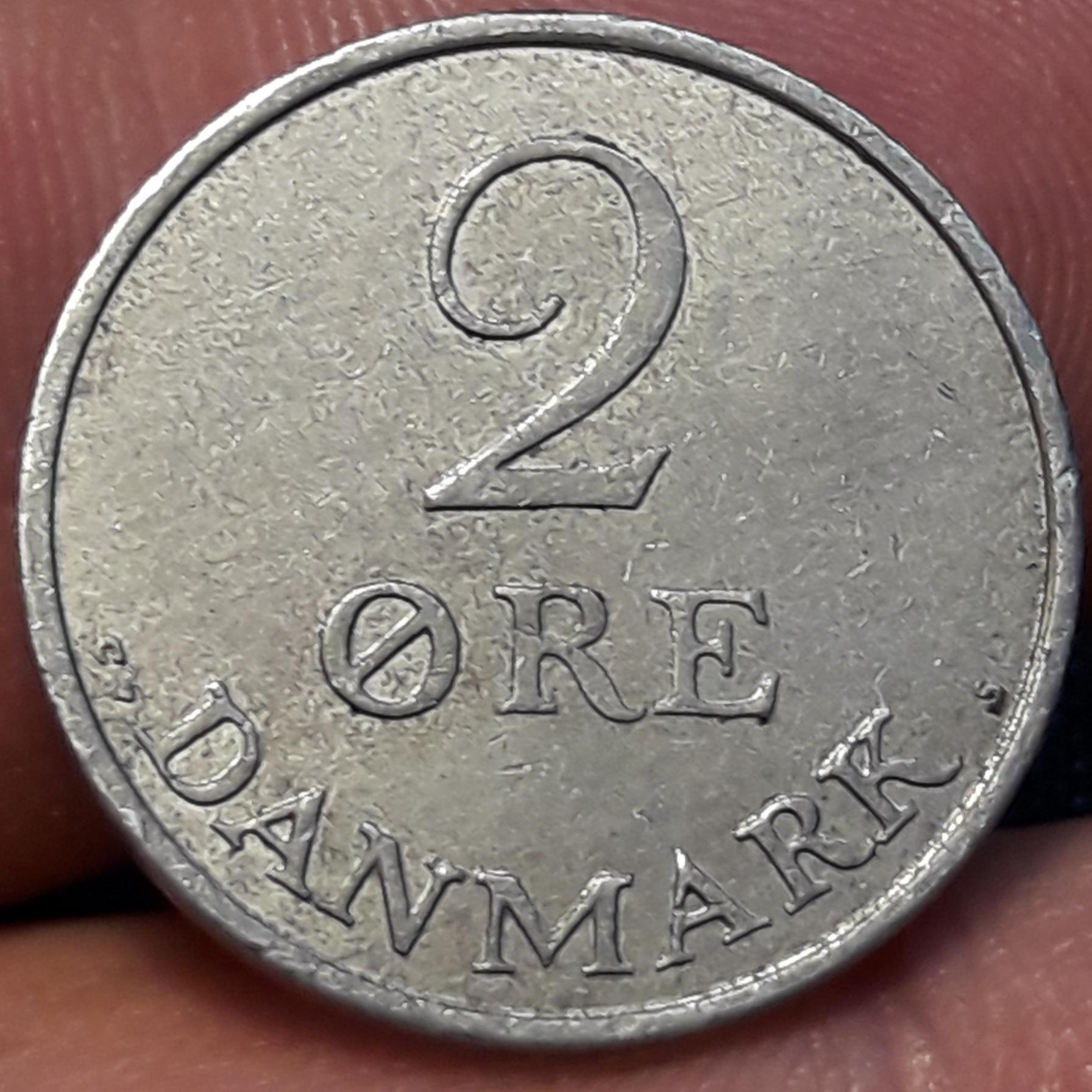 سکه کلکسیومی کمیاب دانمارک 1971 کد 392