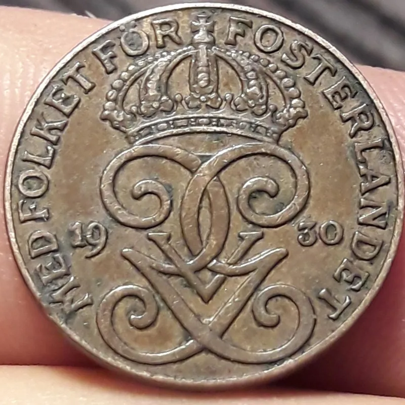 سکه کلکسیونی 2اوره سوئد 1930 کد 410