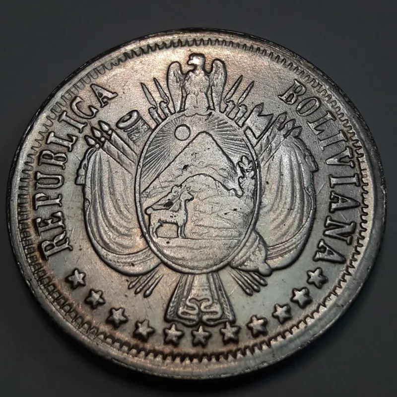 سکه کلکسیونی یادبودی بولیویا سایز بزرگ قطر 4 سانت