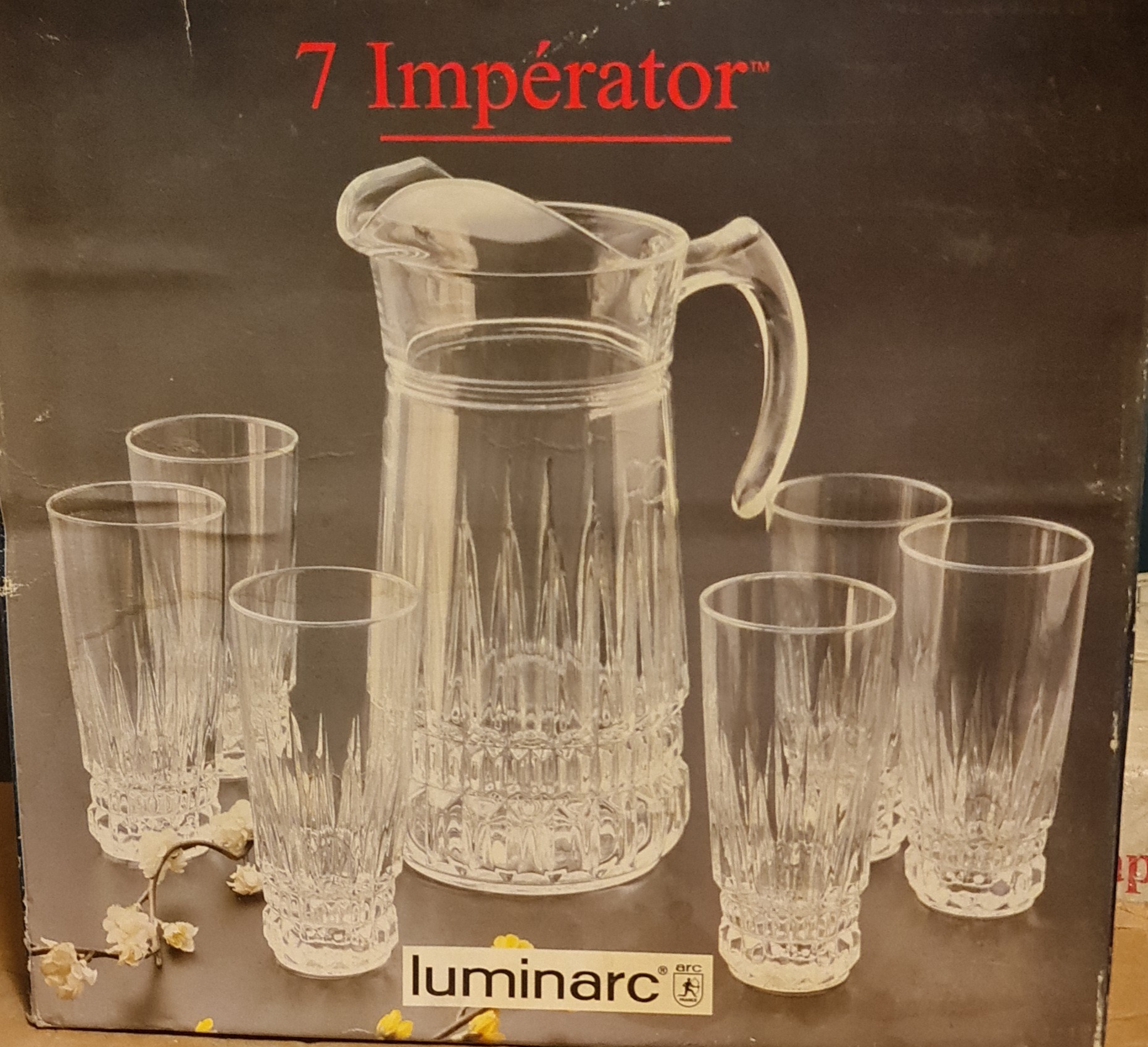 پارچ و لیوان لومینارک اصل فرانسه مدل امپراتور