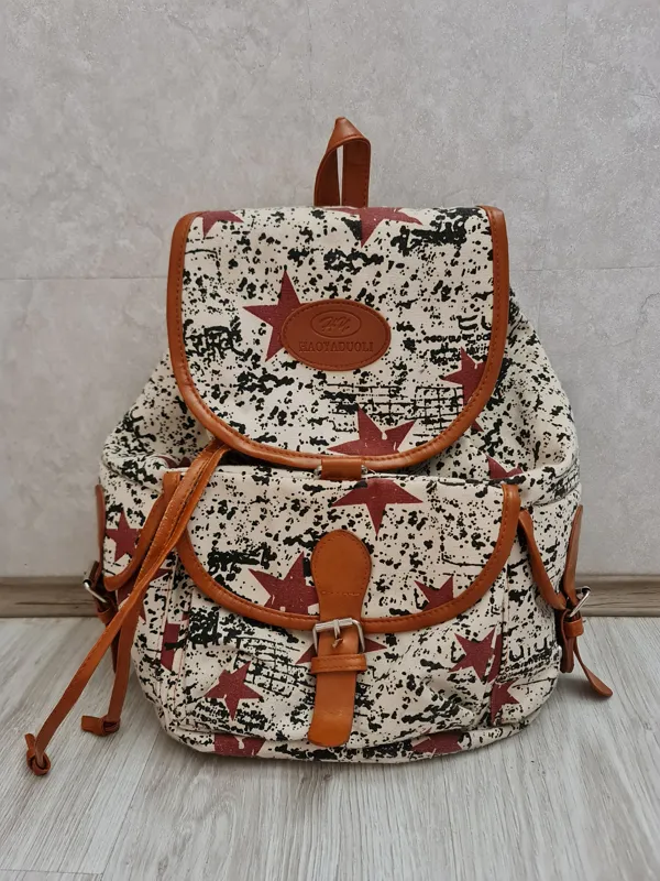 کوله پشتی پارچه ای کتان