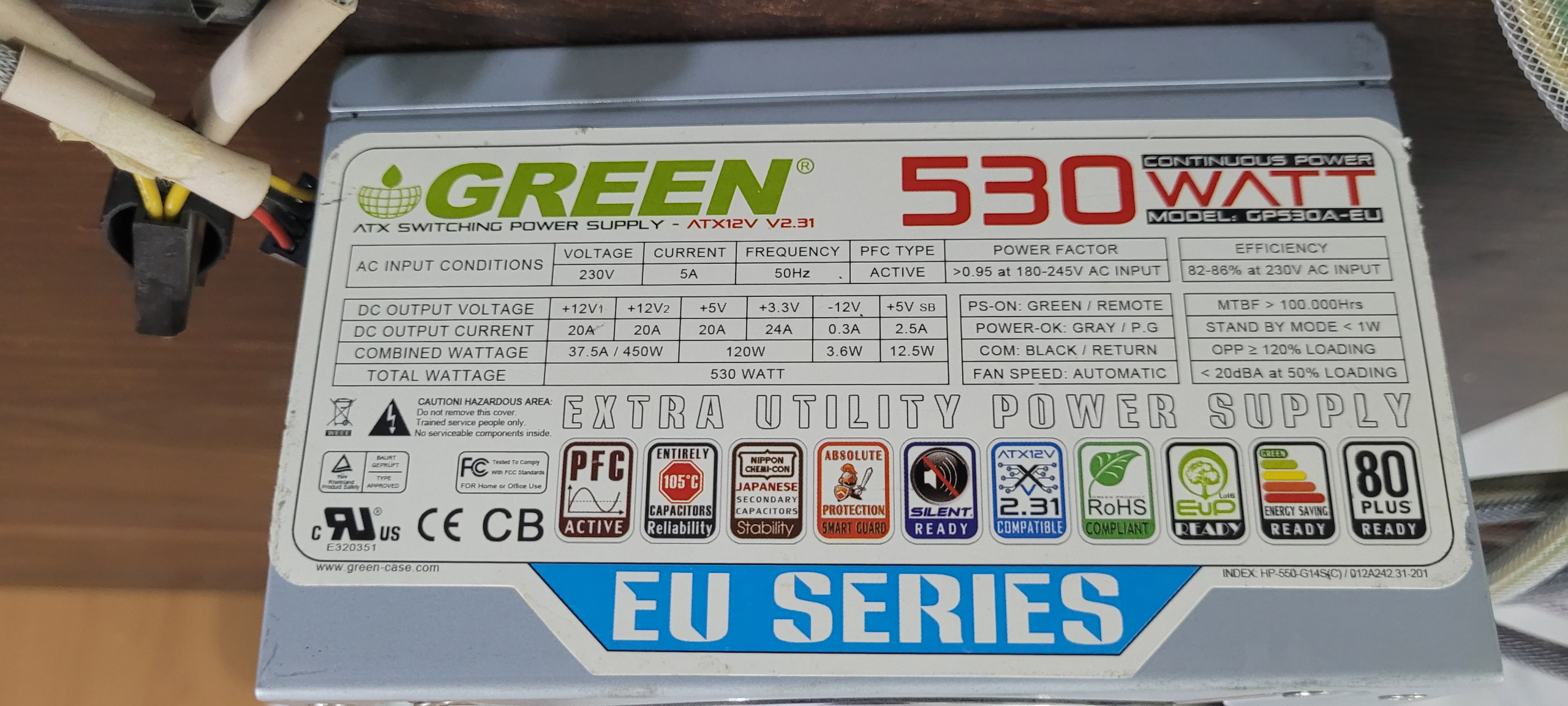پاور کامپیوتر گرین GREEN 530 WAT - EU