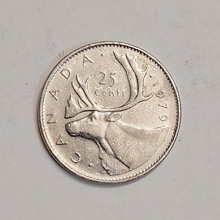 25 سنت کانادا با تصویر ملکه جوان 1979 (کد5975)