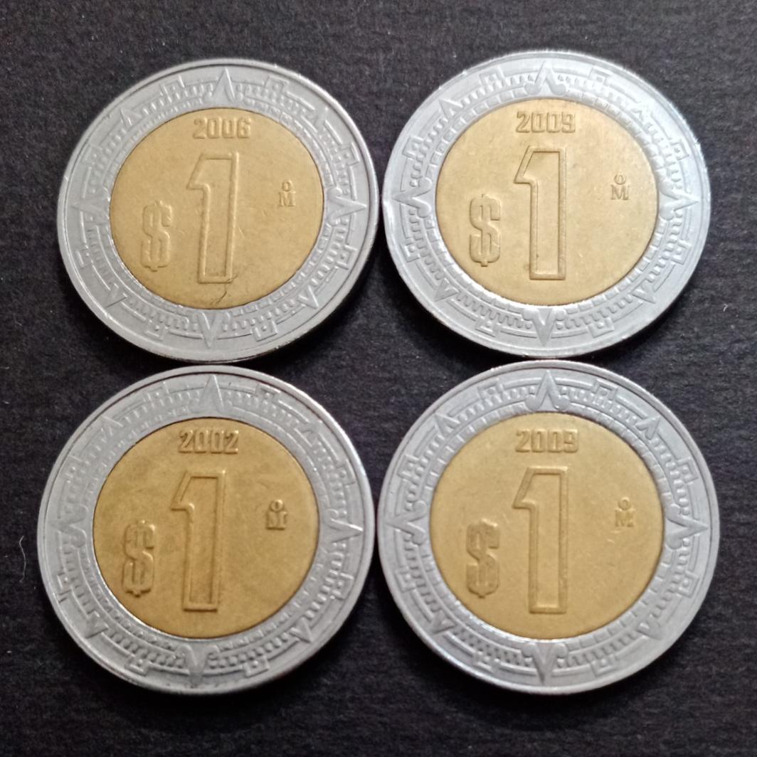 4عدد سکه بایمتال زیبای مکزیک(کد2832)