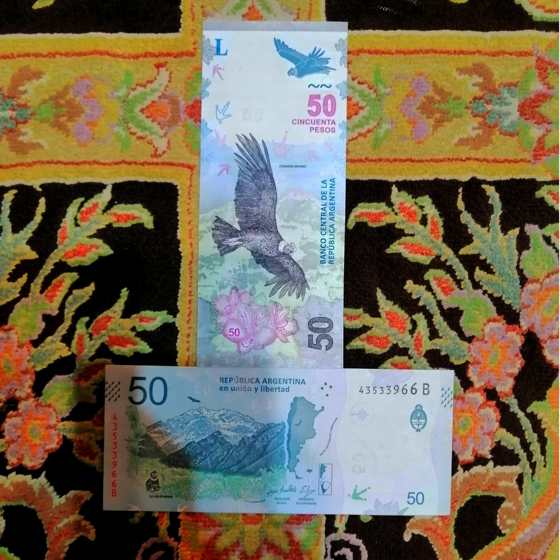 اسکناس 50 پزو آرژانتین