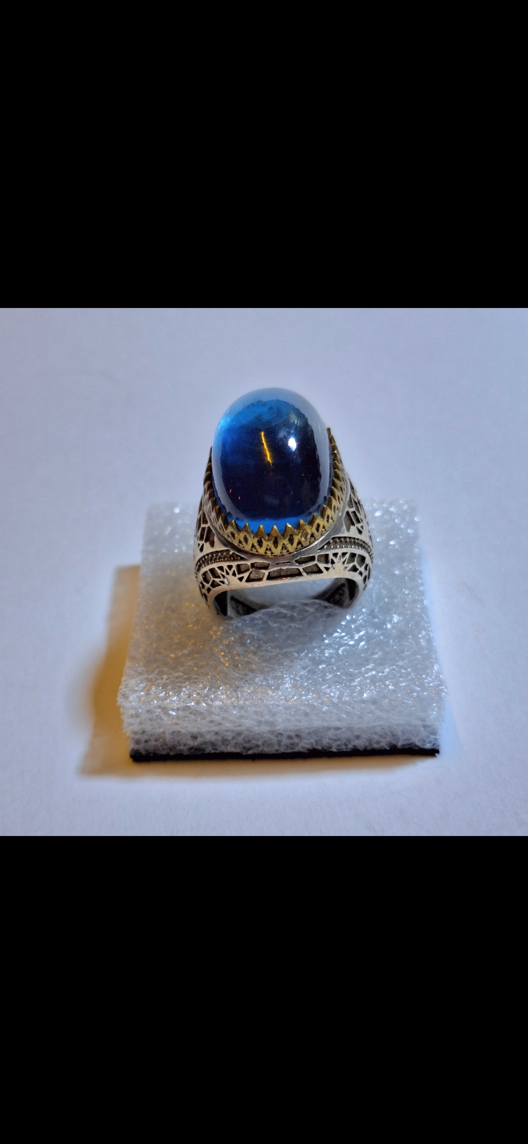 انگشتر کهنه  نقره لعل