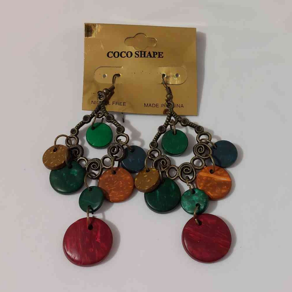 گوشواره سنتی کوکو شیپ coco shape رنگ ثابت برنزی