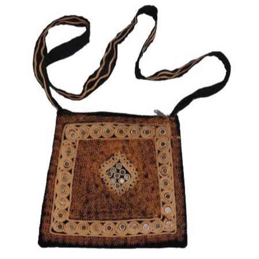 کیف سنتی سوزن دوزی بلوچ زر دوزی طرح هندسی