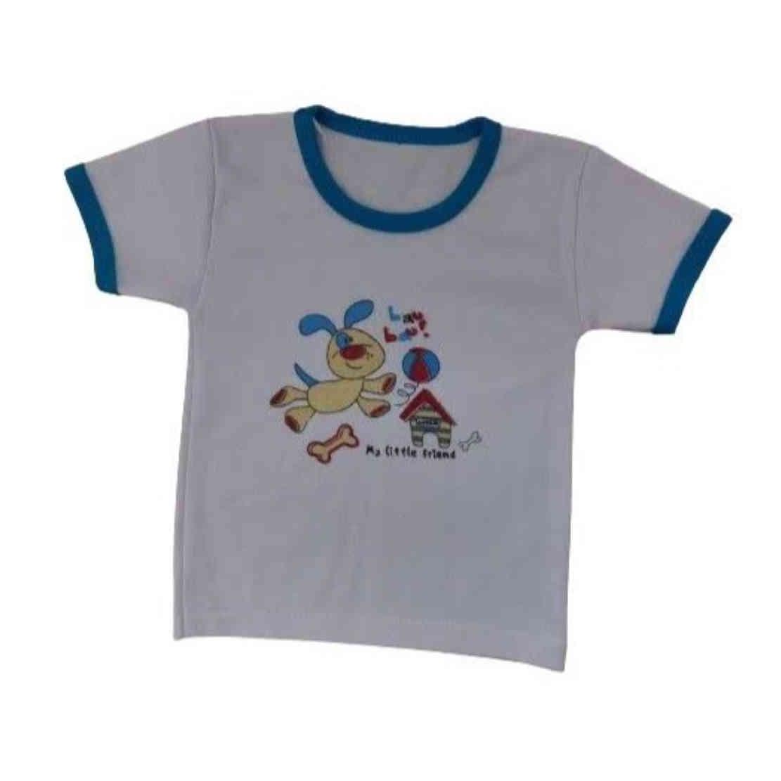 تیشرت نوزادی آستین کوتاه طرح سگ لباس راحتی