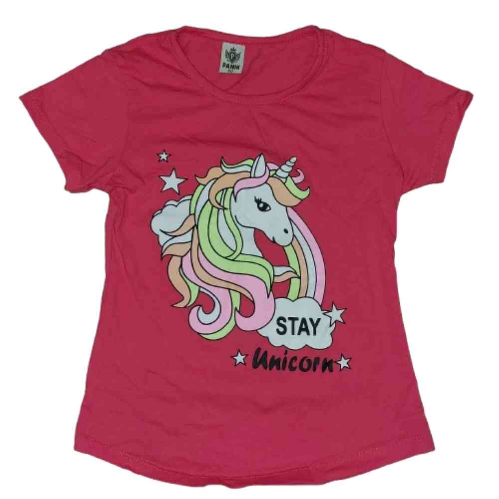 تیشرت دخترانه بچگانه اسب تک شاخ یونیکورن برندPANIK