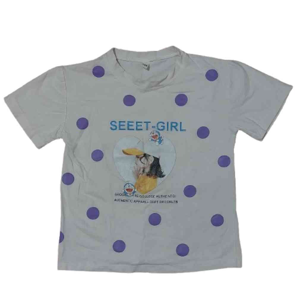 تیشرت آستین کوتاه دخترانه لباس بچگانه نرم و لطیف