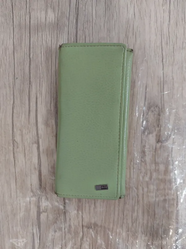 کیف پول و جاکارتی خارجی زنانه دخترانه چرم رنگ سبز