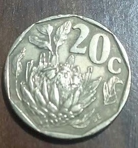 سکه 20 سنت آفریقا 1995 کمیاب