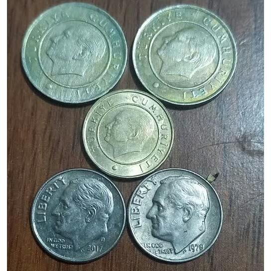 5 سکه خارجی عینا برابر تصاویر