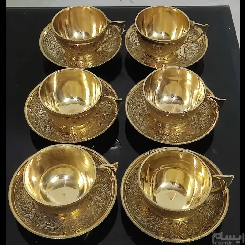 فنجان نعلبکی برنجی هندی