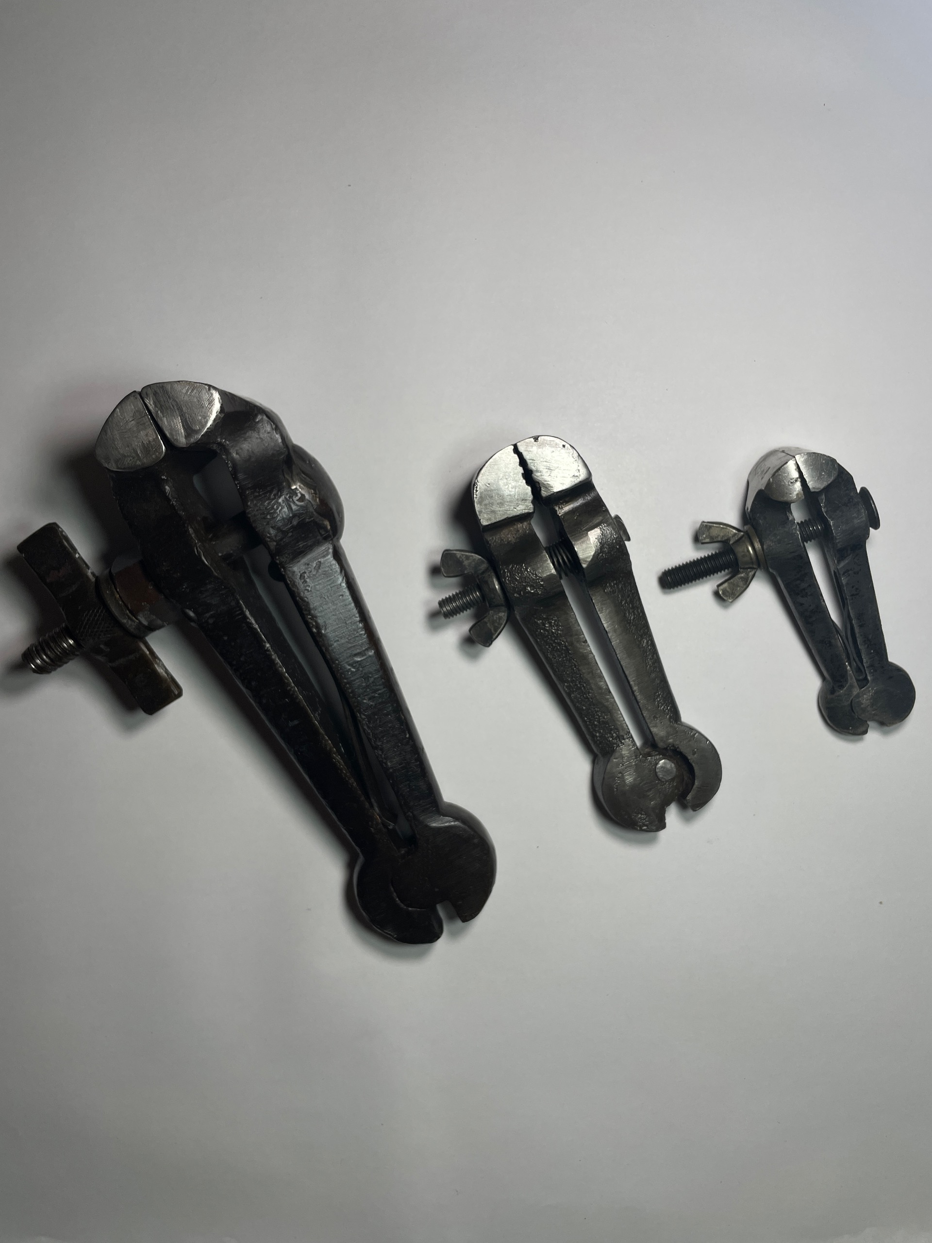 مجموعه 3 عددی گیره خروسکی فولادی