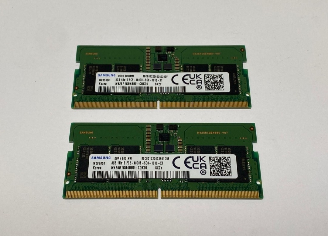 2عدد رم 8گیگ لپ تاپی جمعا16گیگ- DDR5 4800
