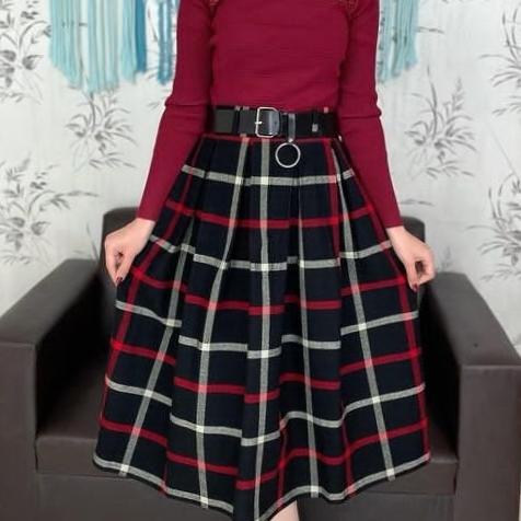 دامن پشمی پیلی دار