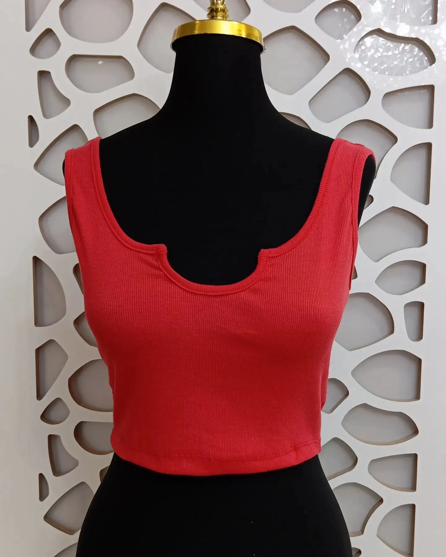 تاپ کراپ نیم تنه چاکدار