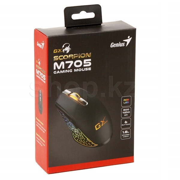 موس حرفه ای گیمینگ جنیوس Scorpion M705 آکبند RGB