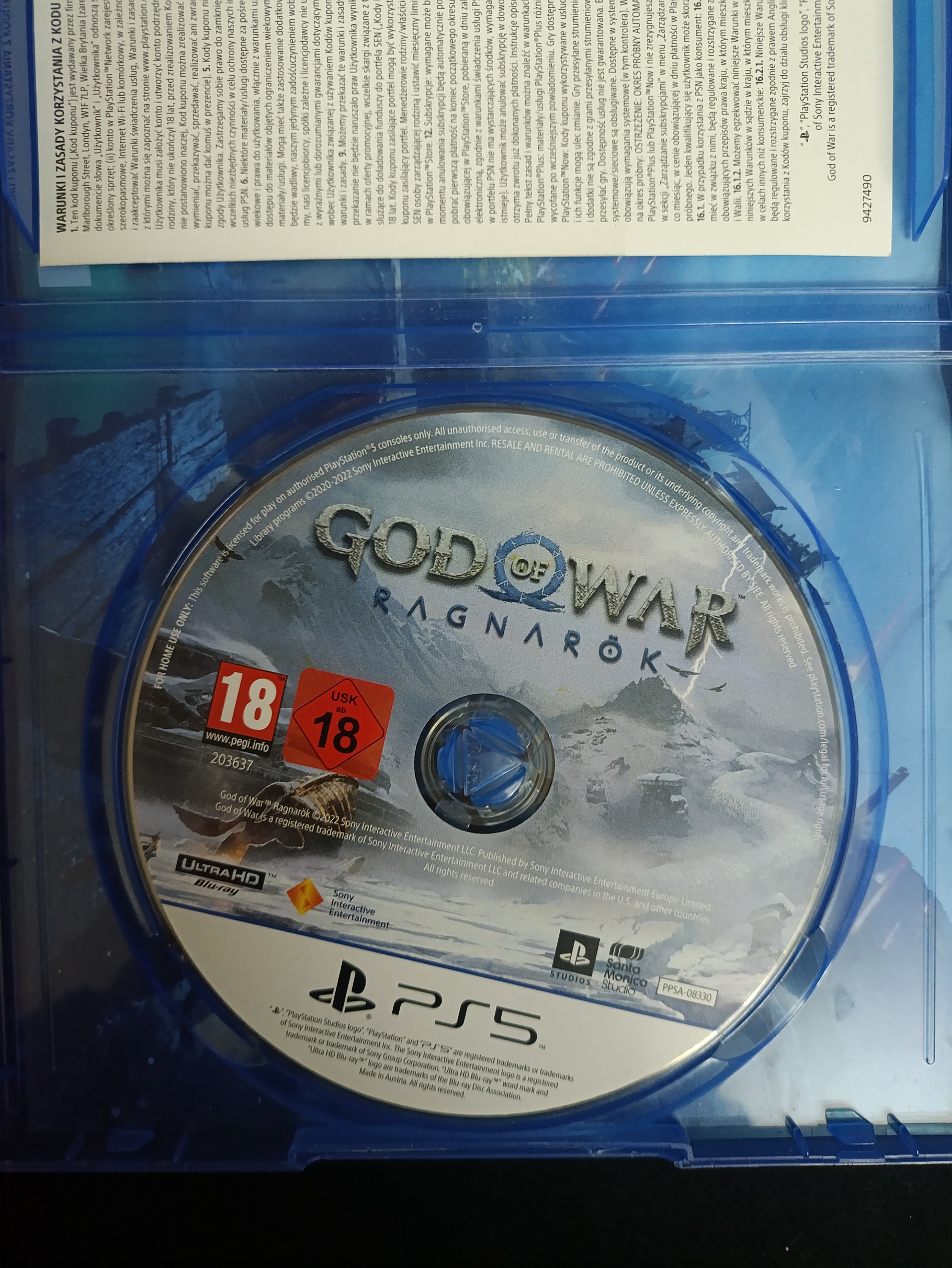 بازی God Of War Ragnarok PS5 در حد