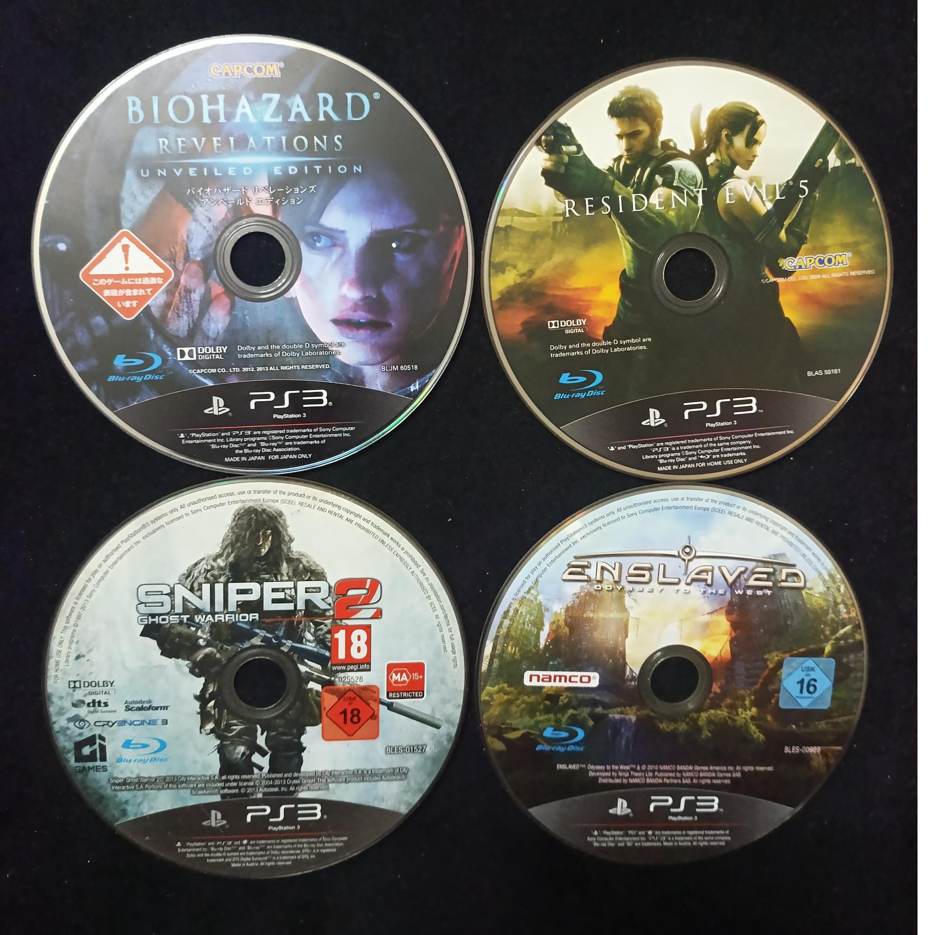 4 عدد دیسک بازی PS3 بدون قاب و کاور