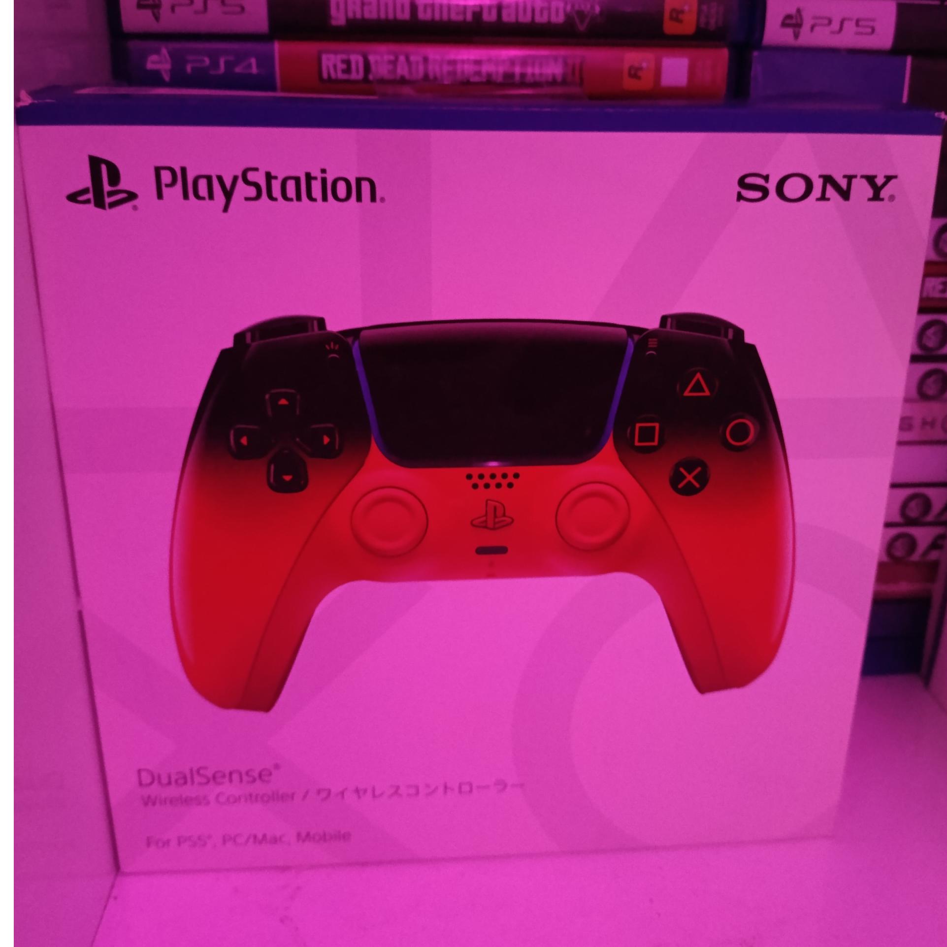 دسته Dual Sense PS5 پلمپ اصلی Red Shadow