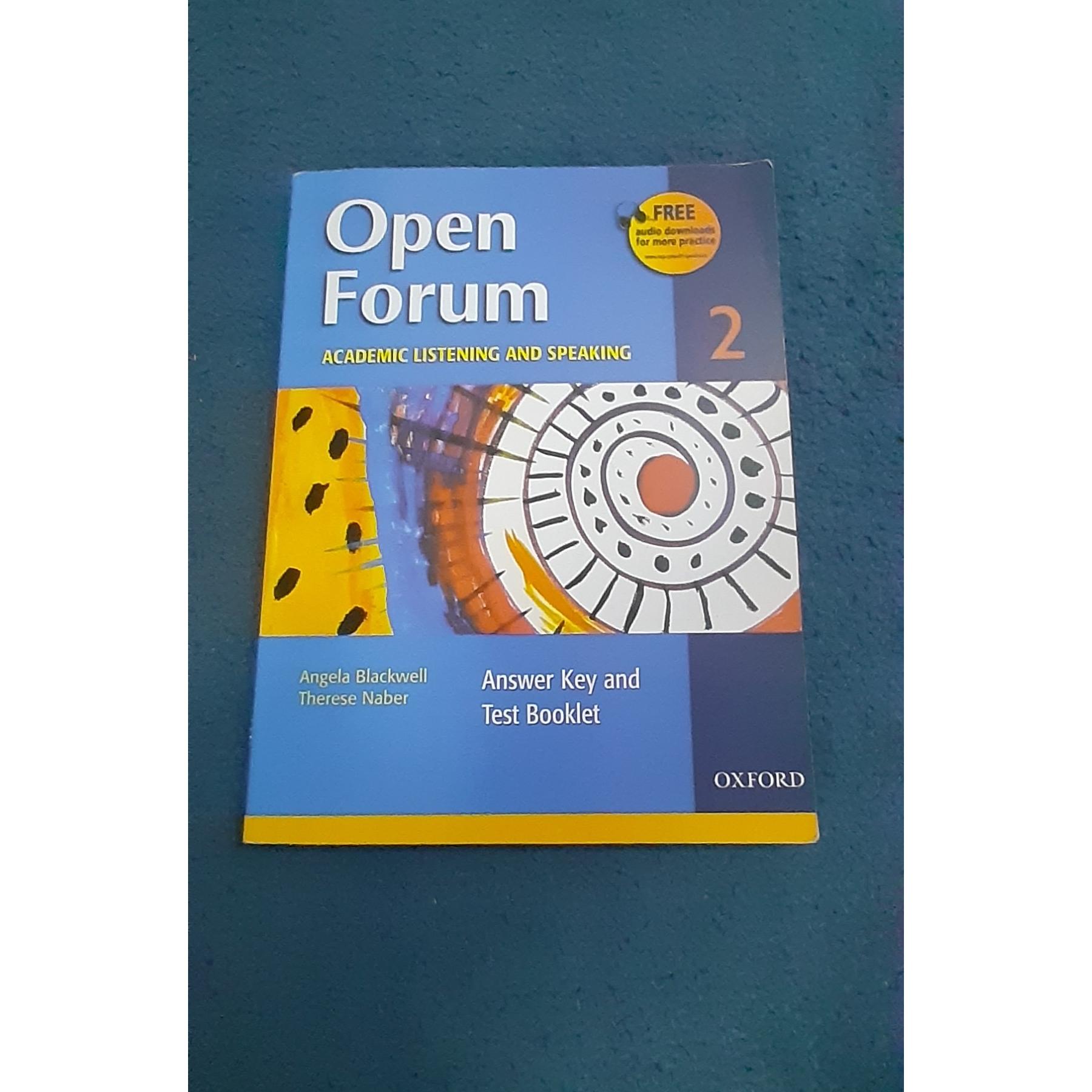 Open forum academic listening and speaking