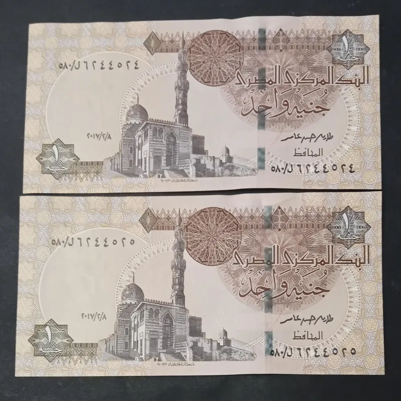 اسکناس خارجی 1 جنیه مصر جفت کمیاب