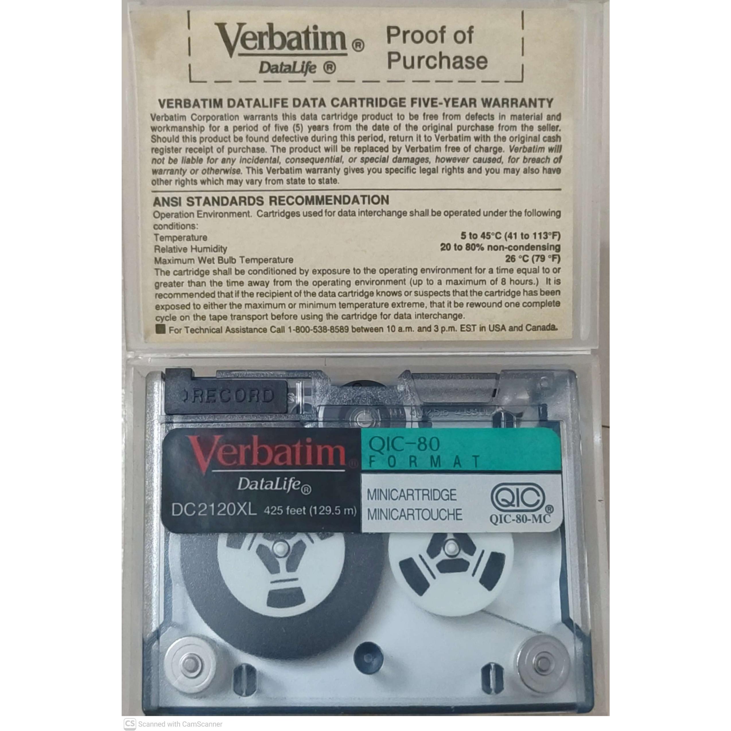 - کارتریج نو Verbatim DC2120XL