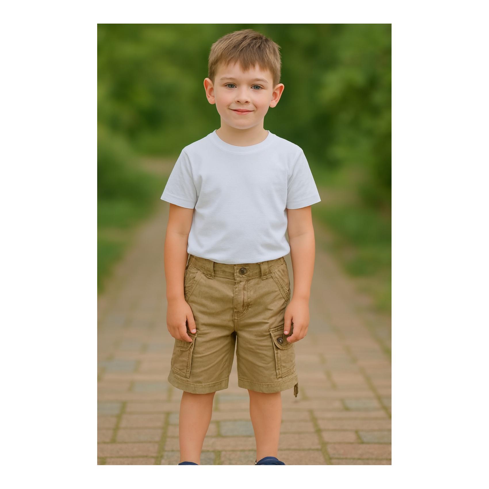 شلوارک کتان خارجی بچه گانه برند بوفالو