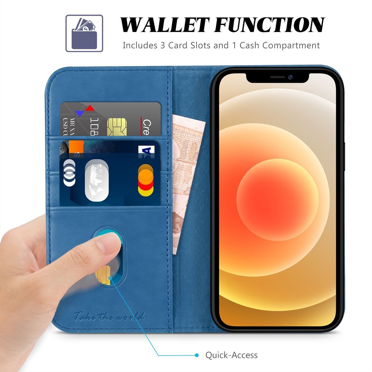 قاب کیف پول مینی آیفون 12